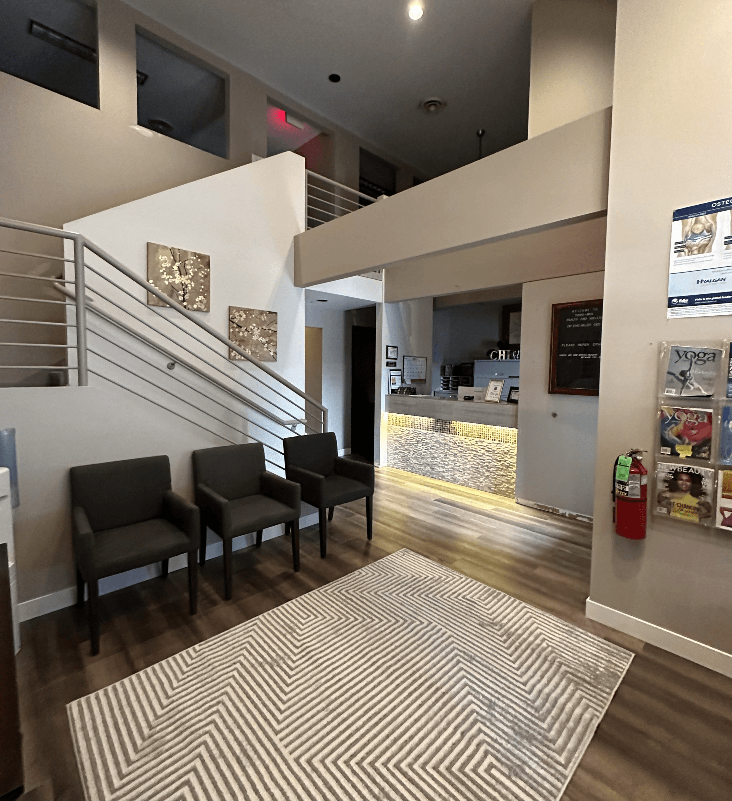 The welcoming Chiro-Med reception room
